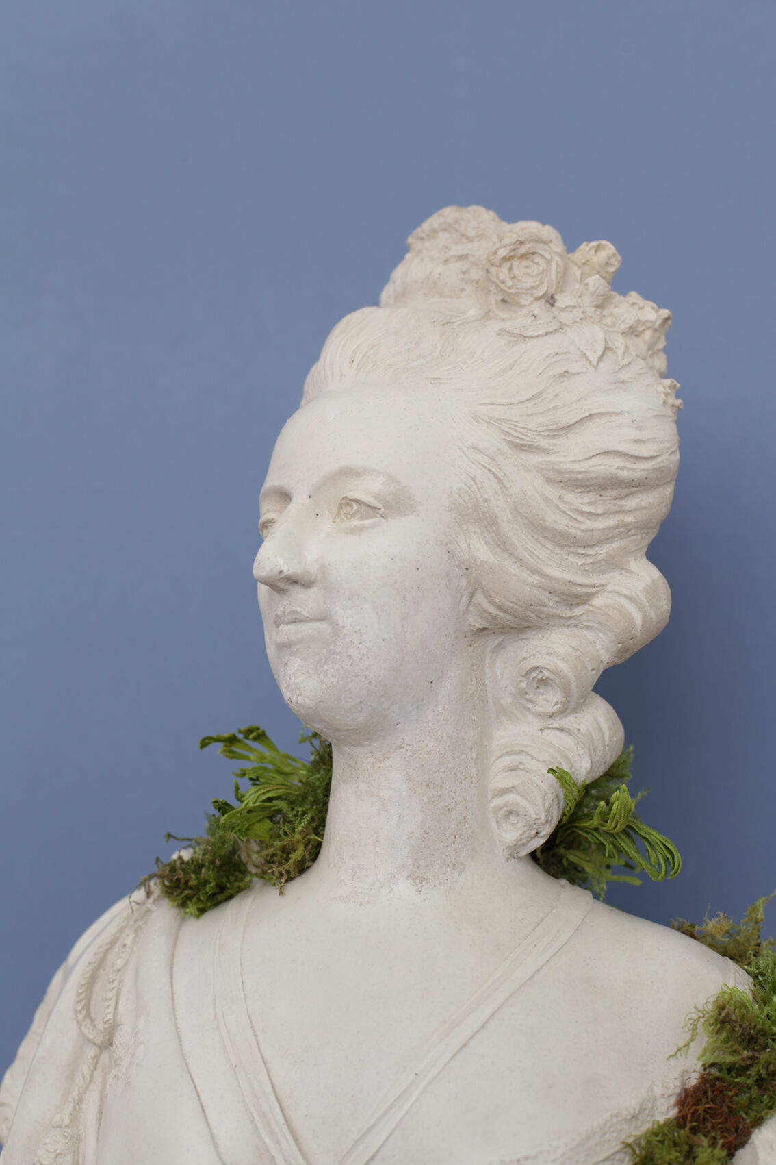Buste Marie-Antoinette en plâtre ciré