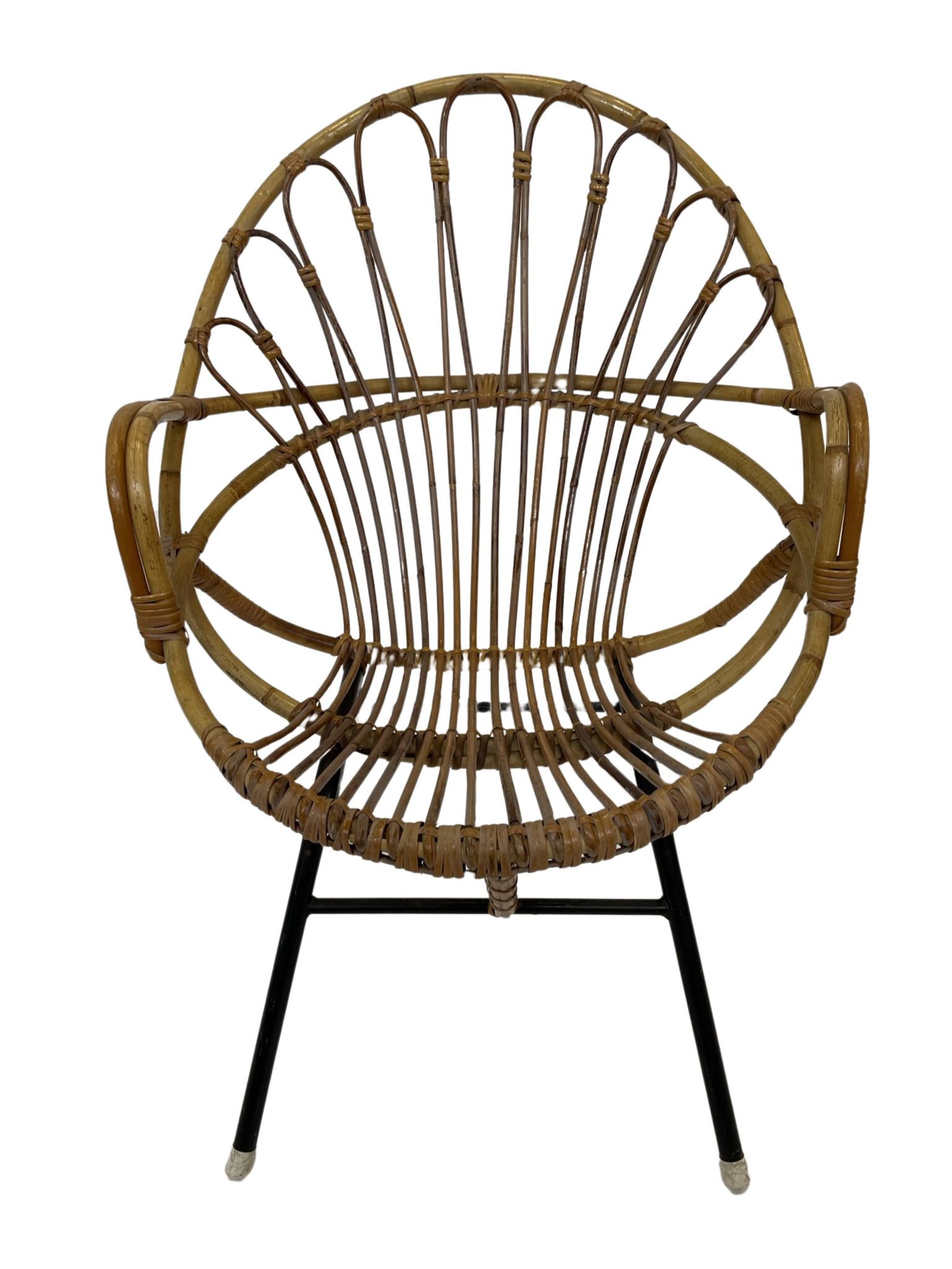 Rattan chair by Dirk van Sliedregt Rohe Noordwolde 1960 in the Netherlands