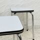Set of 4 vintage grey chrome Formica stools.