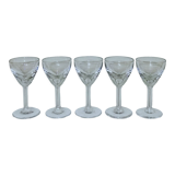 5 glasses of bistro for aperitif or digestive