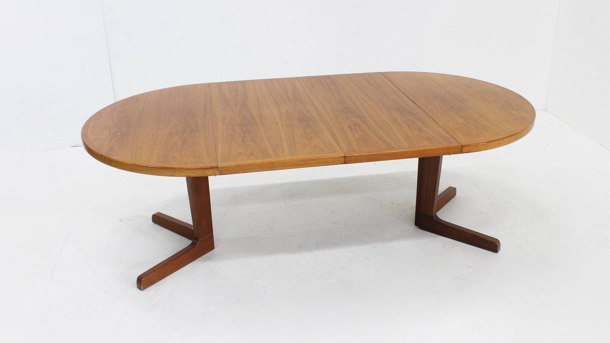 Vintage Danish round extendable dining table 1960s