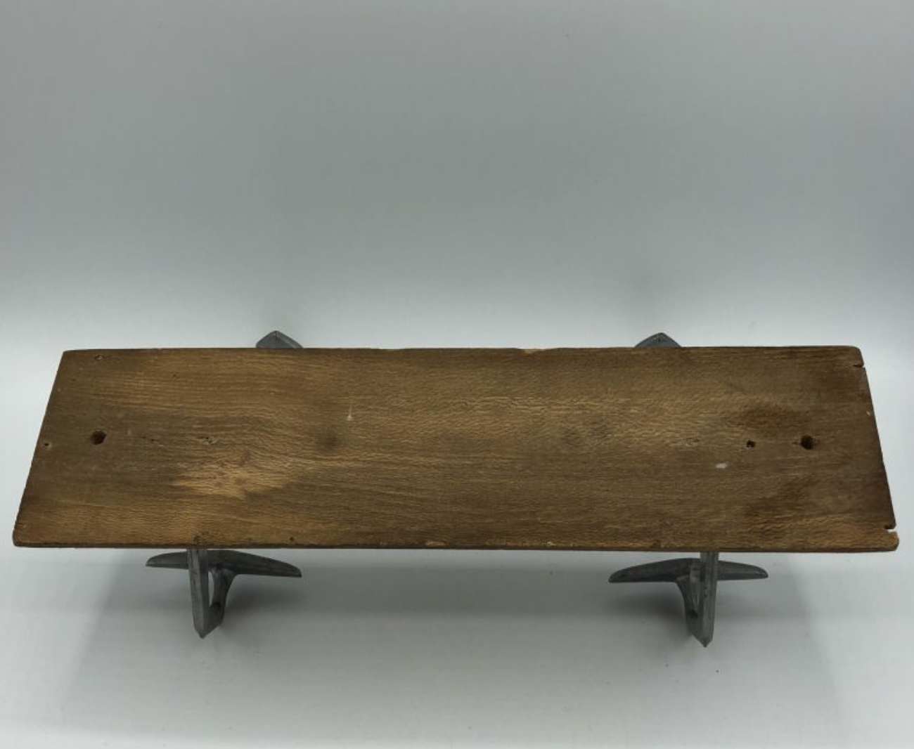 Wall coat rack with 2 hooks on wood