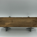 Wall coat rack with 2 hooks on wood