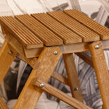 Folding wooden stepladder