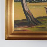 Painting „The Pair of Deer”, Scandinavian design, 1960s