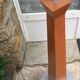 Wood and metal floor lamp