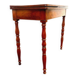 Louis Philippe style game table in mahogany and 19th century veneer