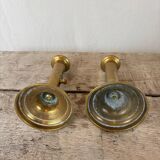 pair of brass candlesticks - Sweden late 19th century