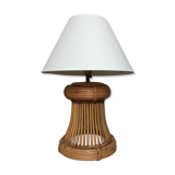 Lamp in wicker and rattan 60s
