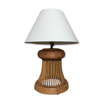 Lamp in wicker and rattan 60s