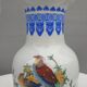 Porcelain vase birds lyres and nightingales from Japan