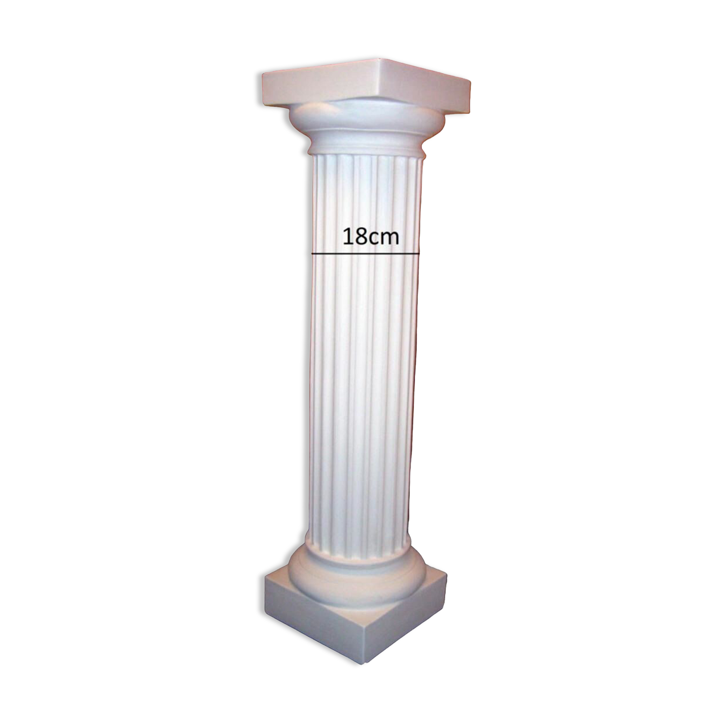 Doric column pillar stele deco plaster of cast reinforced with filasse