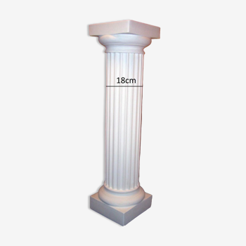 Colonne dorique pilier stèle deco plâtre de moulage renforcé de filasse