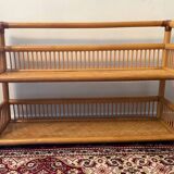 70s rattan shelf