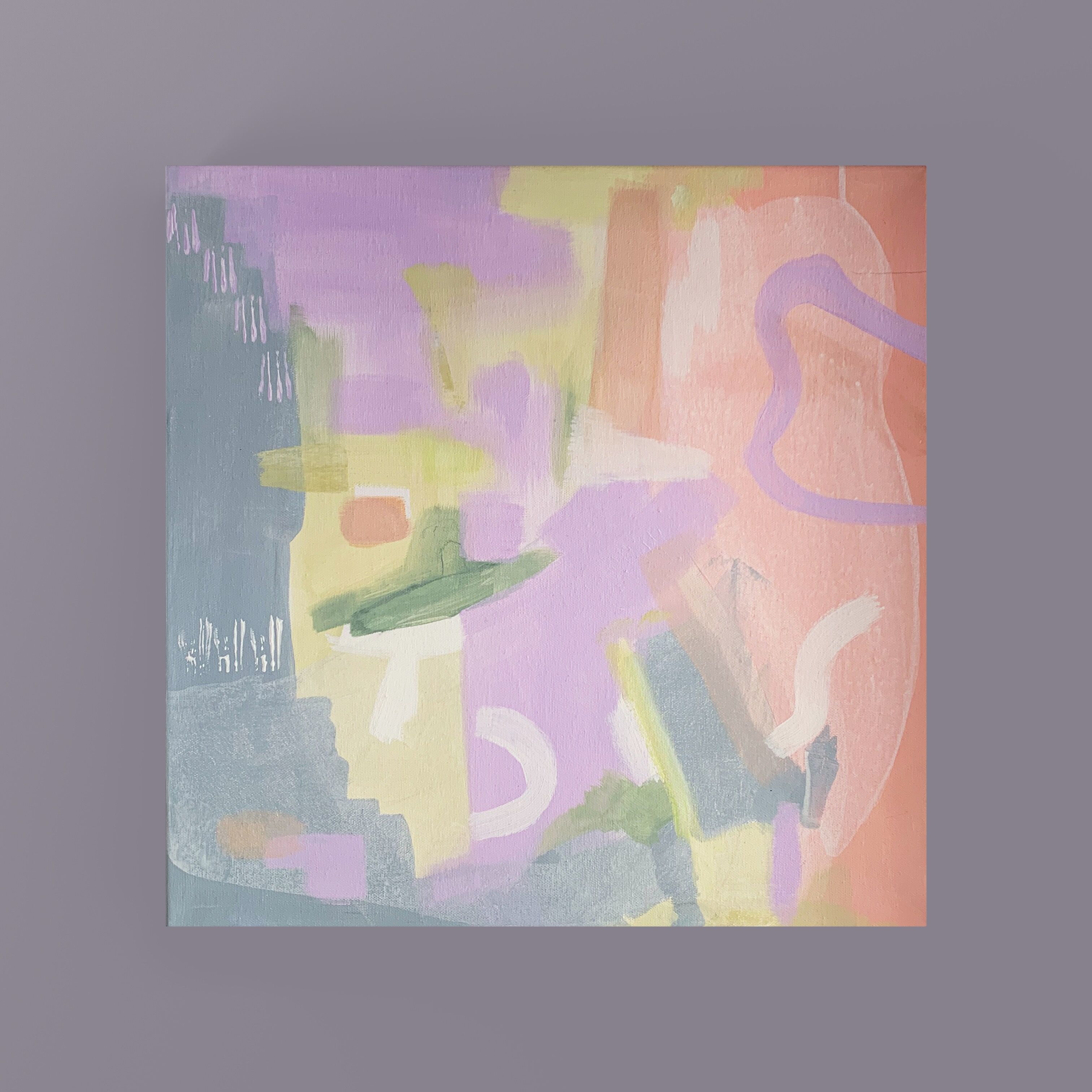 Fade out Lines - Abstract, Acrylic, 50 x 50 cm, unique original piece