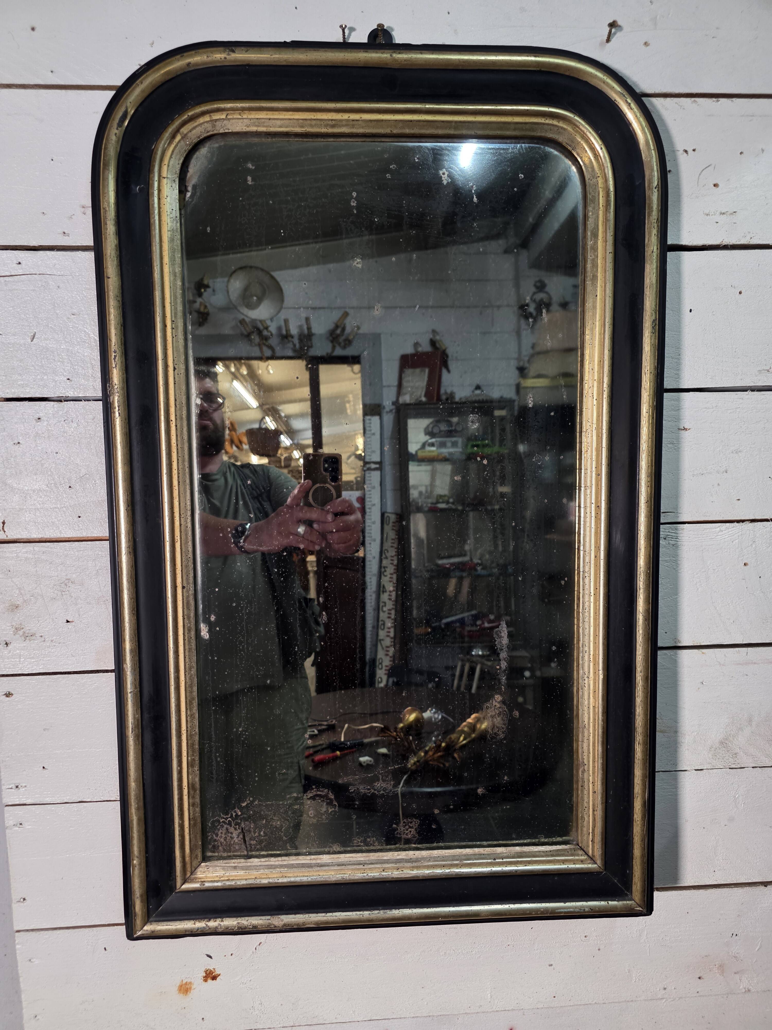 Miroir style Napoléon III du XIXème , 90×57cm