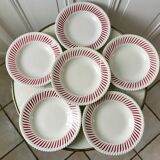 lot of 6 hollow plates FB Badonviller serrated years 30-40