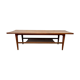 Vintage teak coffee table with shelf