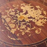 Vintage Neoclassical wooden Game Table-Side Table- Inlay Work-60s