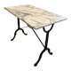 Table de bistrot marbre & fer forgé
