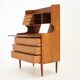 1960s danish teak writing cabinet
