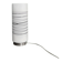 Vintage solid cylindrical lamp in white opal glass and brushed metal – postmodern design