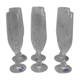 Series of six crystal champagne flutes