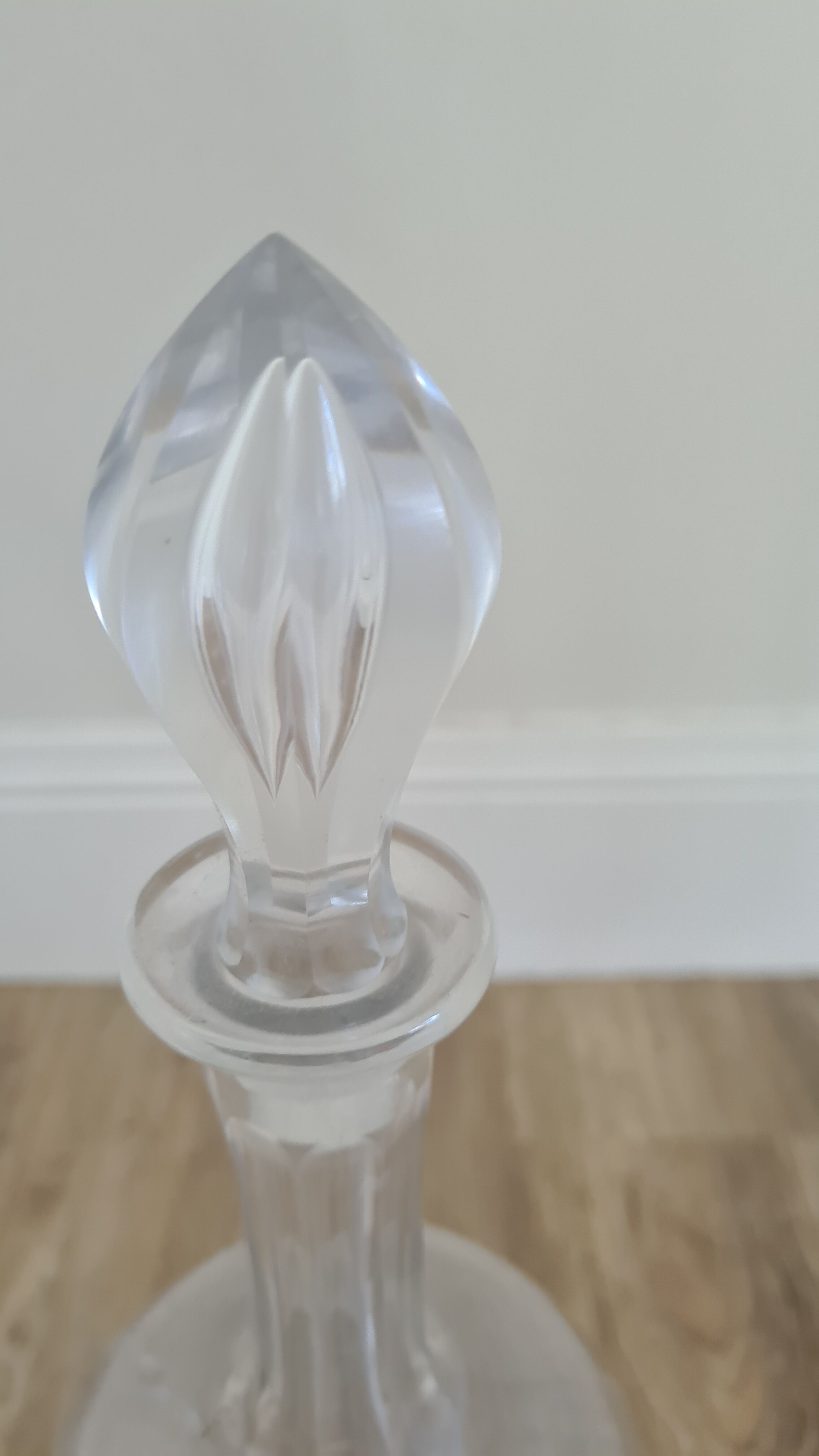 Old glass decanter with stopper