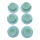 Set of 6 cups and saucers opaline green water