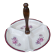 Serviteur 3 compartiments  en porcelaine fleurie