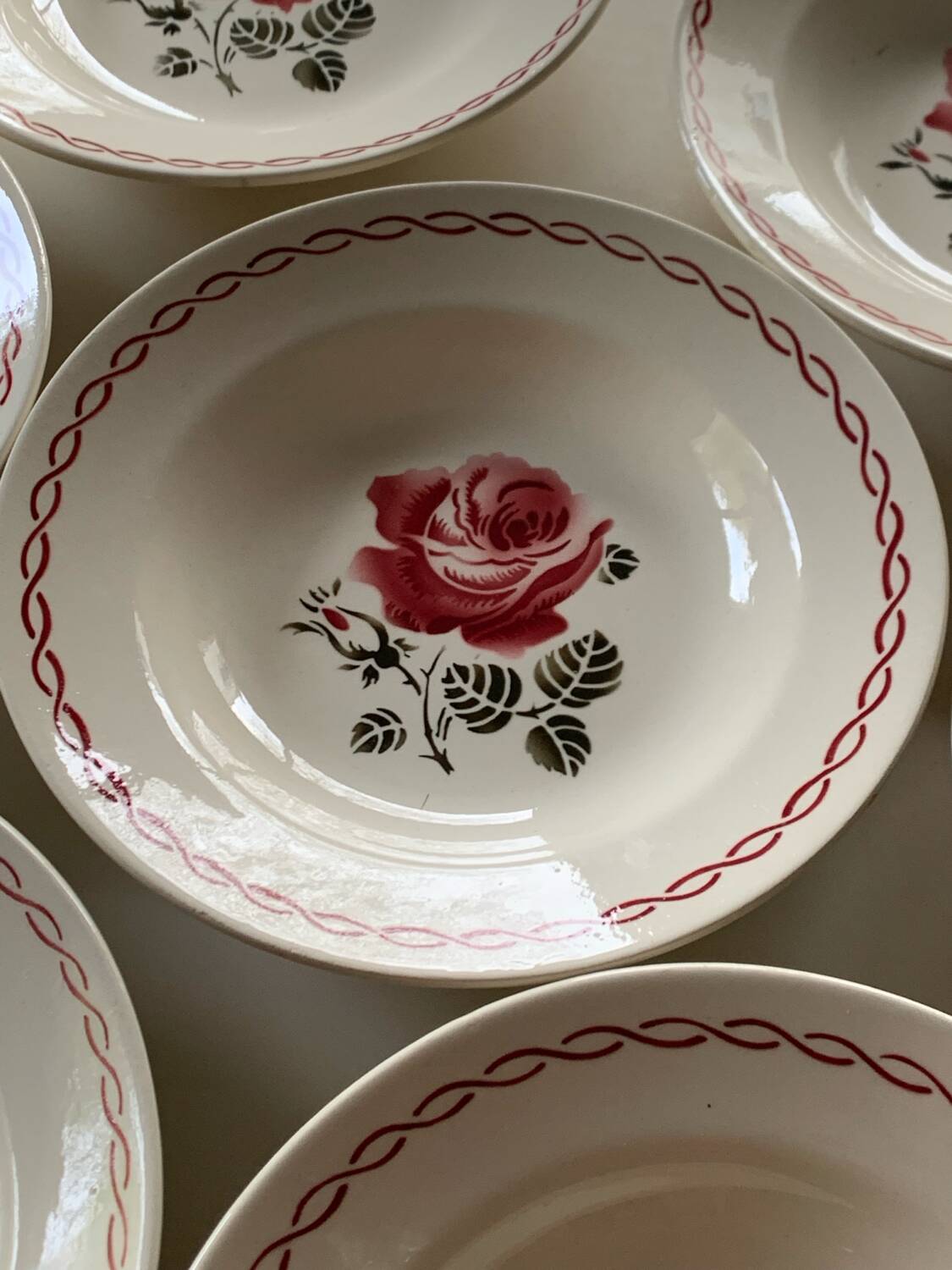 Badonviller vintage soup plates