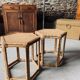 2 octagonal rattan coffee tables