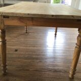 Nineteenth century farmhouse table in fir with extensions