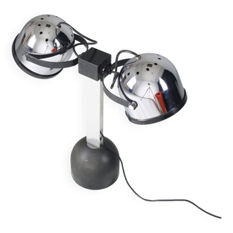 Lampe de table Trepiù argentée par Gae Aulenti & Livio Castiglioni pour Stilnovo, 1971