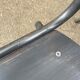 4 industrial school chairs tubular steel and mullca type wood