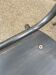 4 industrial school chairs tubular steel and mullca type wood