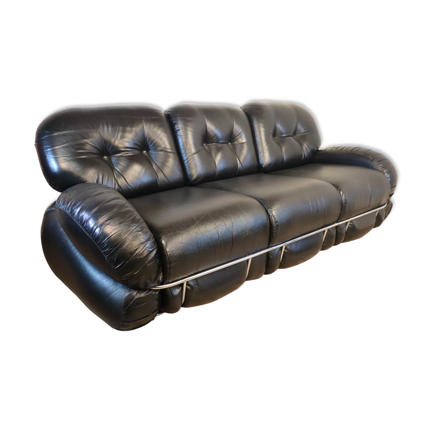 Italian vintage sofa by Adriano Piazzesi 1970