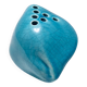 Teal Lacquered Ceramic Tulip Vase / Pen Holder by Giacomo Onestini for Ernestine Salerno