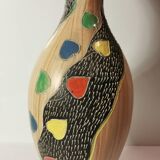 Large Deruta vase from the 1950s/1970s in enameled ceramic signed and numbered