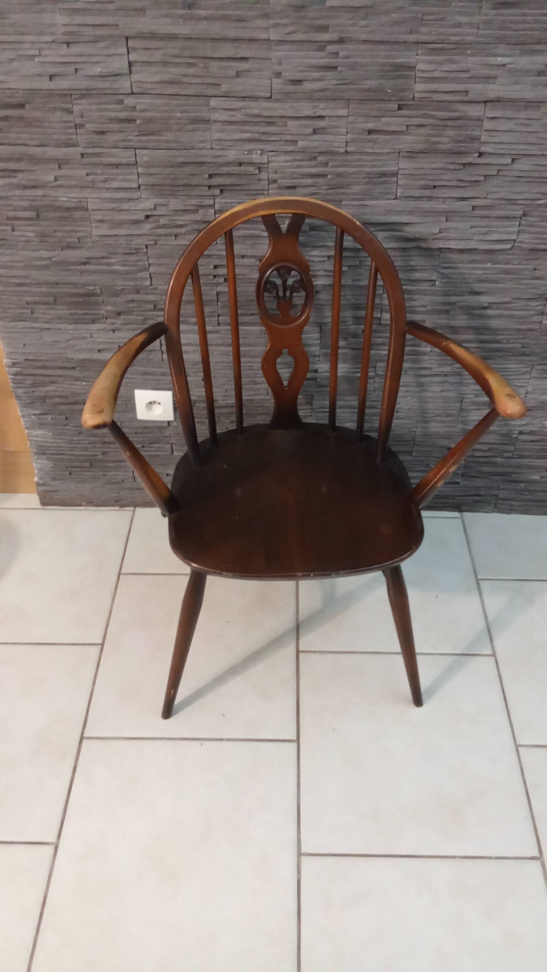 Vintage windsor chair for ercol scandinavian
