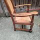 Solid wood and straw armchair