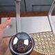 Grey Space Age wall coat rack with 4 chrome ball hooks vintage