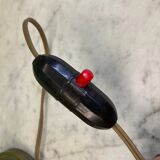 Large bronze lamp base from the late 19th century. Torch table lamp.