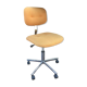 Former strafor adjustable metal chrome office chair - yellow fabric seat