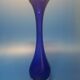 Vase bleu Murano vase soliflore meulé
