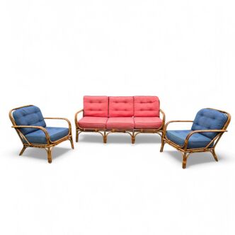 3-piece rattan living room