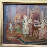 19th century painting, scene of women, signed Bouilh