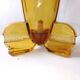 Stölzle Art Deco Amber Orange Tulip Vase 1930
