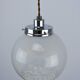 Mid-Century Italian Chrome and Murano Glass Pendant Lamp