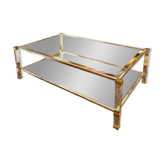 Table basse verre et acier